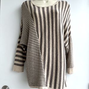 Sioni Angora, Cashmere Striped Sweater Size M